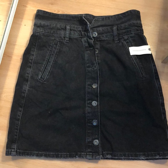 Anthropologie high waisted black denim skirt - Picture 1 of 2